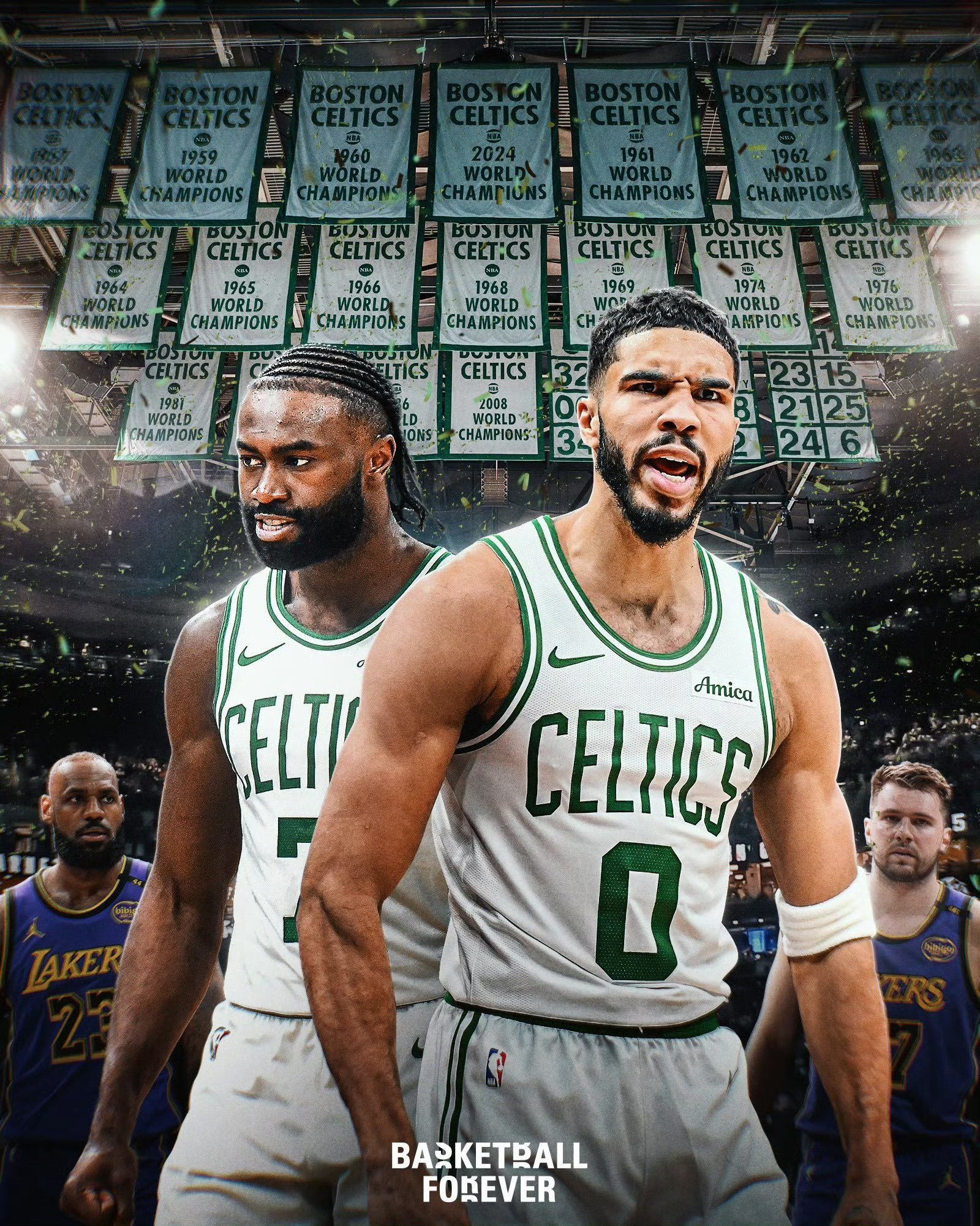 包含湖人绝杀76人，塔图姆高光表现的词条